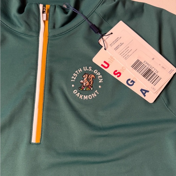 NWT Walter Hagen P11 Womens 125th US Open Oakmont 1/4 Zip Pullover Green Size M - Picture 3 of 7